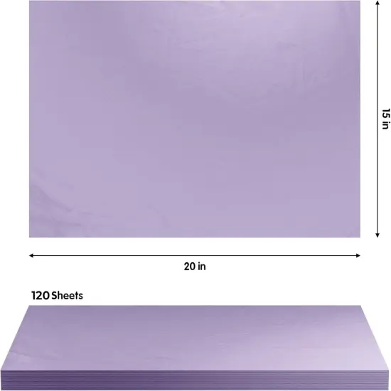 120 Sheets of Tissue Paper - 15" x 20" Packing Paper Sheets for Moving - 10lb Wrapping Paper - Newsprint Paper for Packing, Gift Wrapping, Moving Supplies & Protecting Items Lavender {3}
