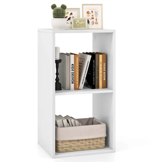 Costway 2/3-Cube Bookcase Open Back Bookshelf with Anti-tip Kit Modern Style Organizer {7}