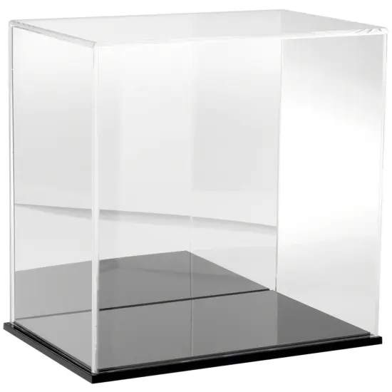 Plymor Clear Acrylic Display Case, 12" W x 8" D x 12" H Black (Mirrored) {1}