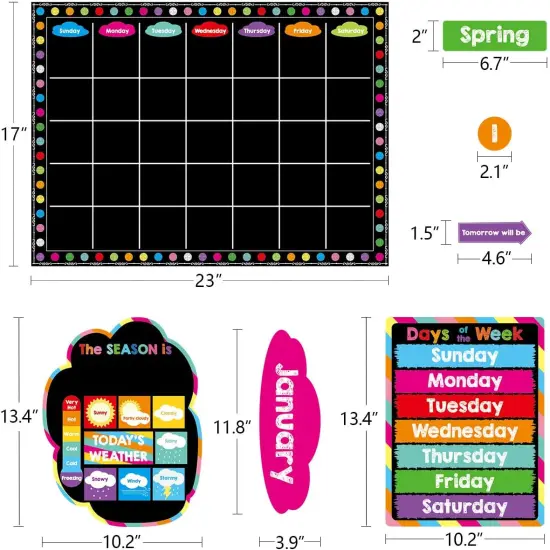 99 Pcs Calendar Bulletin Board Set {2}