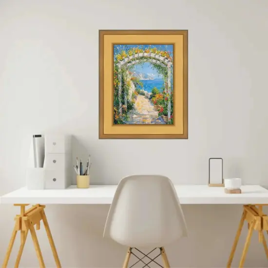 Wide Gold Leaf Flat Panel Picture Frame 28x40 frame {6}