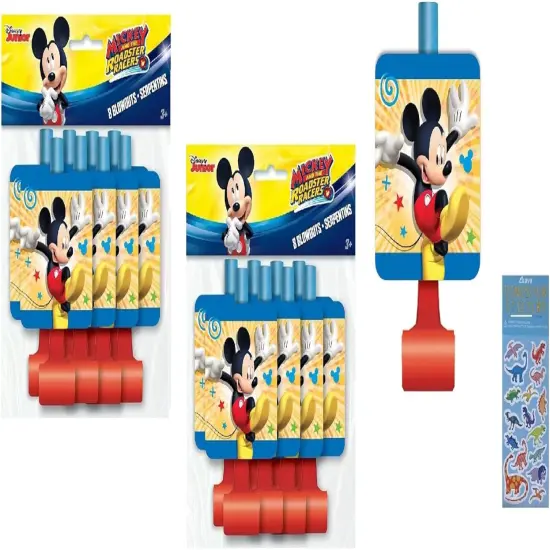 Party Supplies Bundle includes 16 Party Blowouts and 1 Dinosaur Sticker Sheet {1}