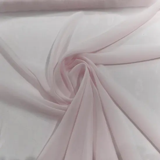 1 Yard 58/60" Width Solid Chiffon Lightweight Soft Polyester Fabric Light Pink {1}