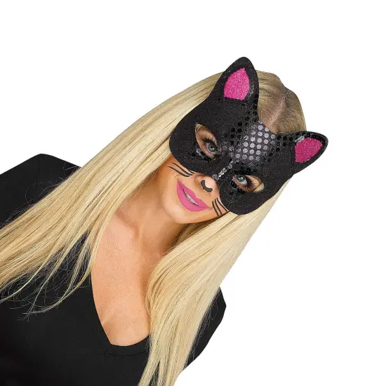 Cat Mask with Tattoos Black Cat {6}
