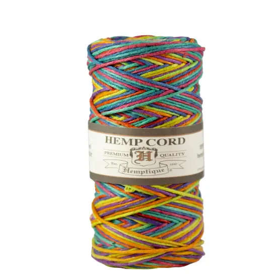 Hemptique 1.8mm Variegated #48 Hemp Cord Spools Jewelry Bracelet Making Crafting Scrapbooking Bookbinding Mixed Media Crocheting Macrame Gift Wrapping Outdoor Gardening Pastel {6}