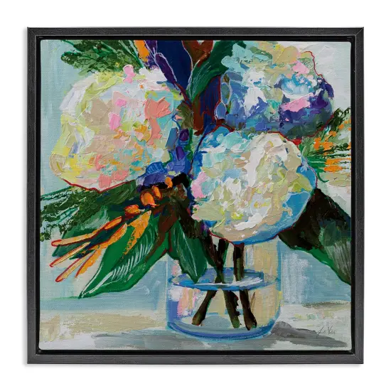 Stupell Industries Bold Summer Blooms Framed Floater Canvas Wall Art Design by Jeanette Vertentes {1}