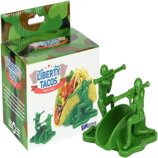 Liberty Sculpted Little Green Army Men Taco & Snack Holder {5}
