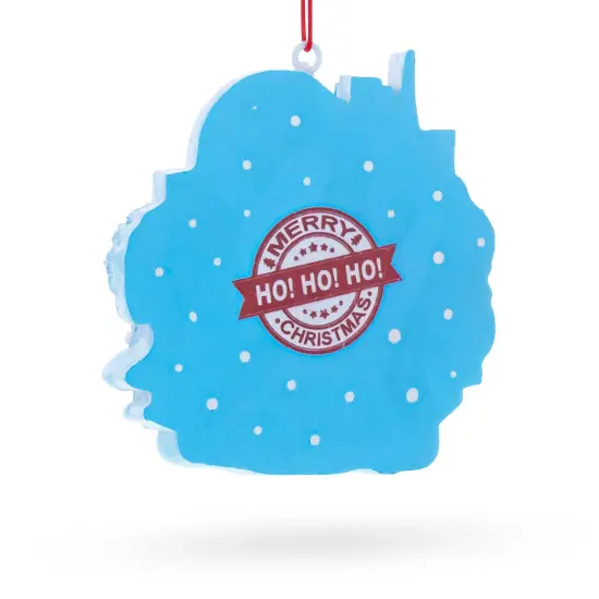 San Francisco Cable Car with Santa and City Skyline Resin Christmas Ornament {4}