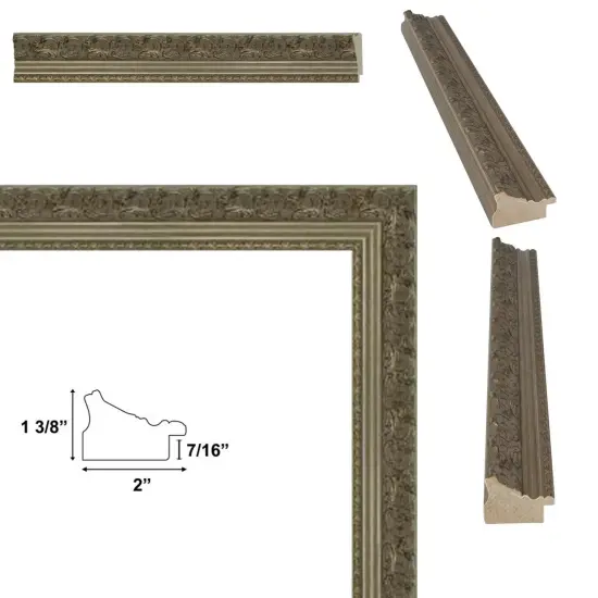 Silver Baroque Ornate Picture Frame 14x17 frame {3}