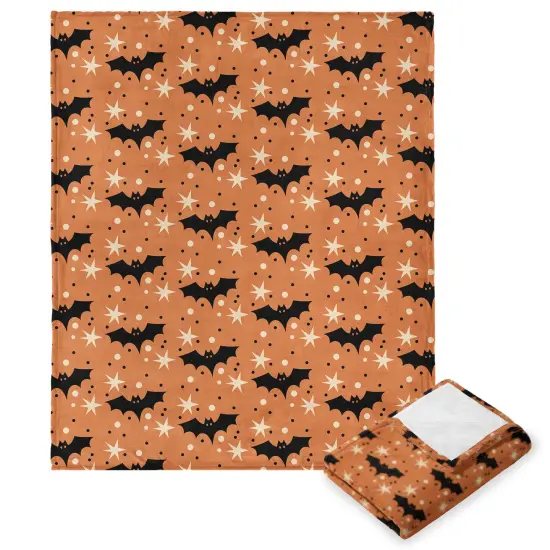 Halloween Silk Touch Throw Blanket Flying Bats {1}