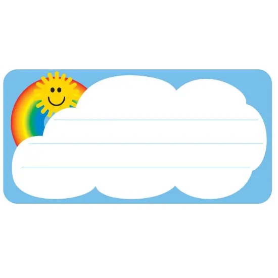Rainbow Nametags, 1-5/8" x 3-1/4" , Pack of 36 {1}