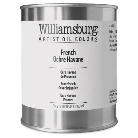 Williamsburg Handmade Oil Paint - French Ochre Havane, 16 oz can {1}