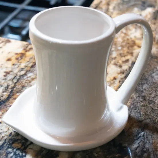 Bandwagon Ceramic Bacon Cooker Cup Microwave Kitchen Gadget Oven Safe Less Grease Save {3}