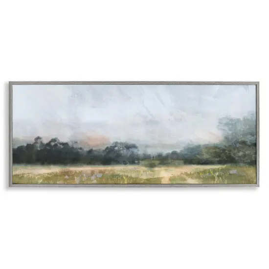 Stupell Industries Rural Field Abstract Landscape Framed Giclee Art Gray Frame {1}