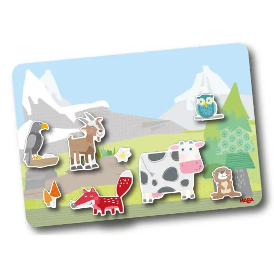 HABA Magnetic Puzzle Animals Around the World Habitat Matching Game for Toddlers, Travel-Friendly Learning Toy, Airplane Activity for Kids Multicolor {3}