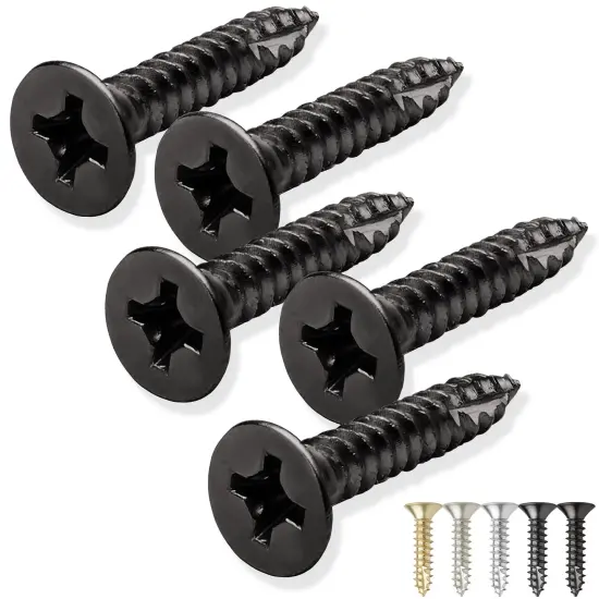 Cauldham Wood Screws #9 x 1 Inch for Door Hinges - 25 pack {7}