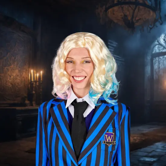 Gothic Girls Friend Blonde Adult Costume Wig {4}