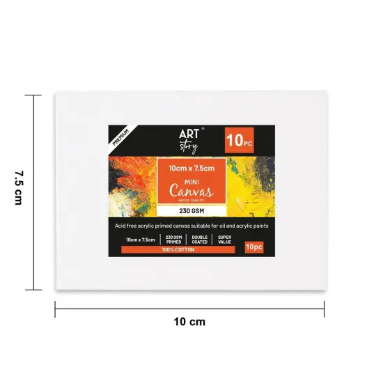 Little Birdie Wooden Mini Easel (4.5") With Canvas 10/Pkg-Canvas 10cmX7.5cm {2}