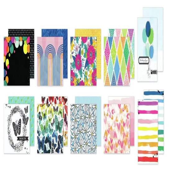 American Crafts A2 Cards W/Envelopes (4.375"X5.75") 40/Box-Vicki Boutin Bold And Bright {5}