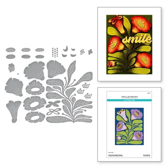 Spellbinders Etched Dies-Fresh Picked Angel Trumpets {6}