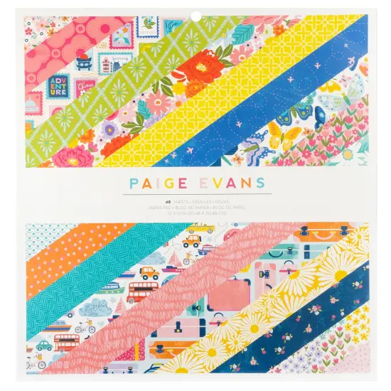 Paige Evans Adventurous Single-Sided Paper Pad 12"X12"-48 Sheets {1}