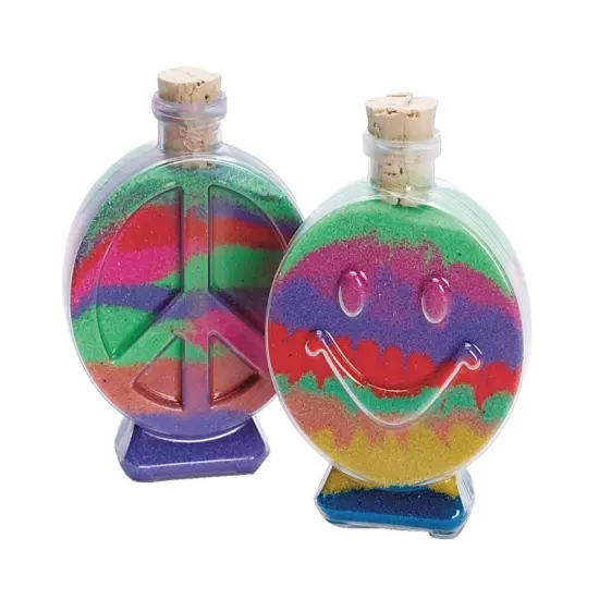 Smile and Peace Sand Art Bottle Assortment (Pack of 6) {3}