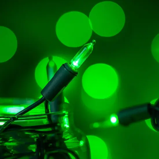 200 Count Green LED Christmas Lights, 66 Feet {3}