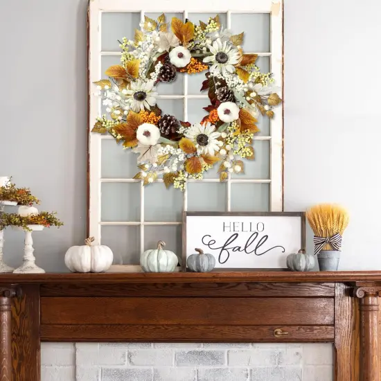 20&rsquo;&rsquo; Autumn Fall Wreath {4}