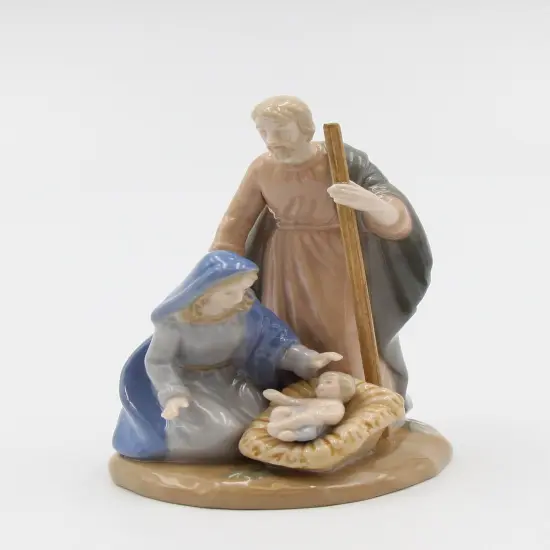 Ceramic Small Size Holy Family Nativity Figurine, Home D&eacute;cor, Religious D&eacute;cor, Religious Gift, Church D&eacute;cor, Baptism Gift {3}