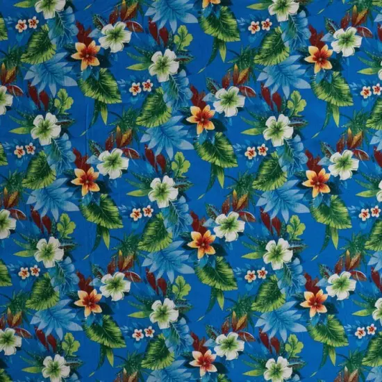 1 Yard Tropical Garden Peachskin Fabric 100% Cotton, 44/45 Inches Width {5}