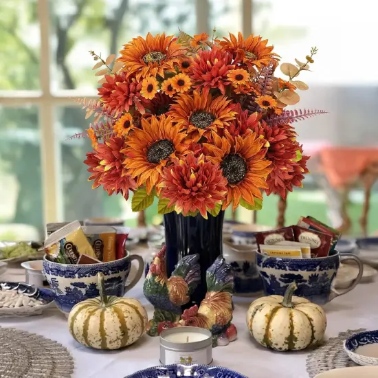 2 Pcs Fall Sunflowers Artificial Home Centerpiece {3}