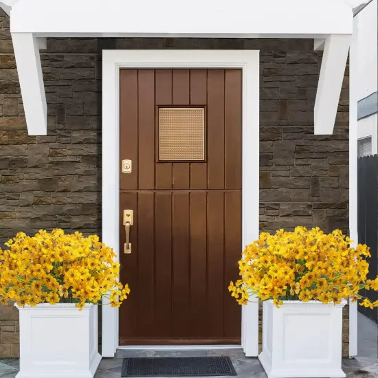 20 Bundles Artificial Flowers - Yellow {2}