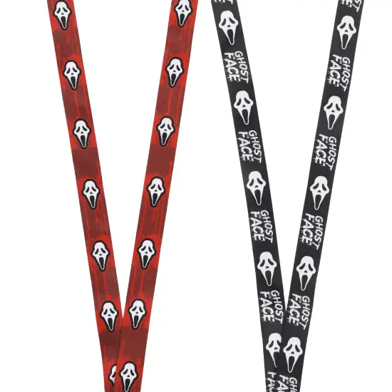 Ghostface Mask Black & Red Lanyard With ID Sleeve {2}