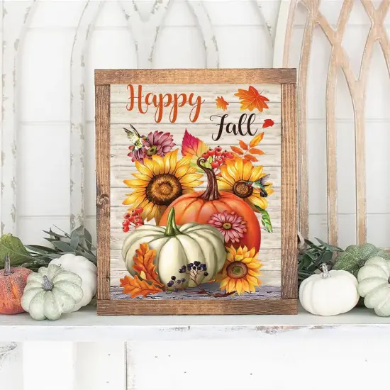 Fall Paint by Numbers for Adults with Framed {3}