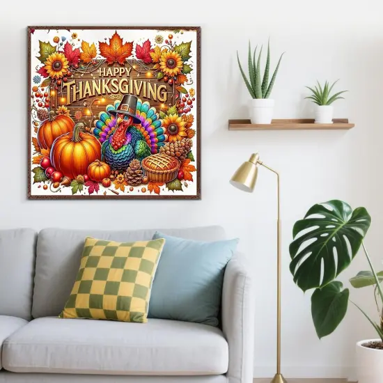 Happy Thanksgiving Turkey Diamond Painting Kits for Adults {4}