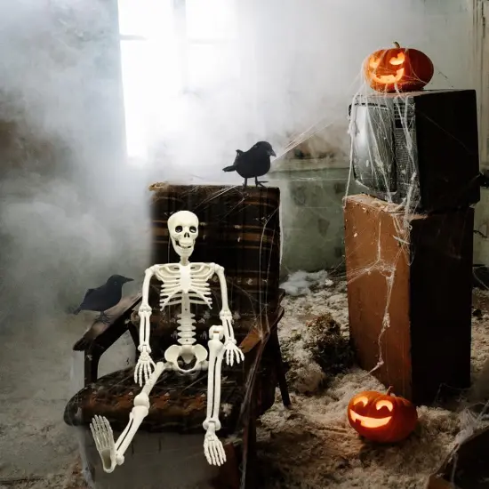 3FT Full Body Posable Halloween Skeleton - Halloween Decorations {3}