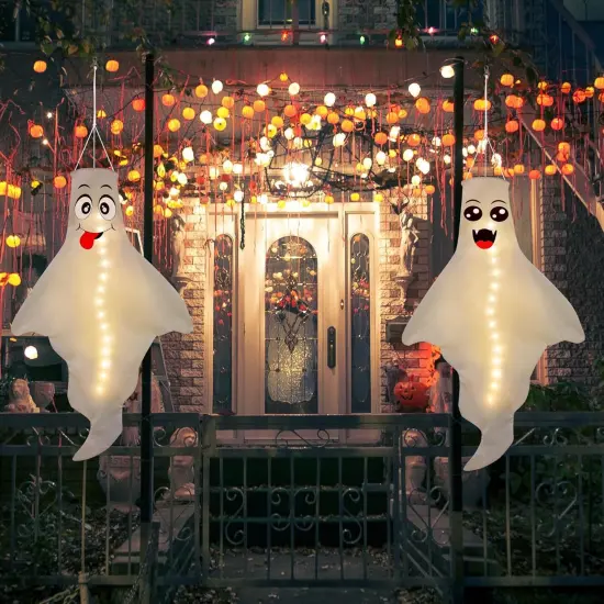 3PCS Halloween Decorations Outdoor - Cute Windsock {5}