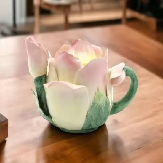 Hand Crafted Ceramic Pink Rose Flower Teapot, Gift for Her, Gift for Mom, Tea Party D&eacute;cor, Caf&eacute; D&eacute;cor, Farmhouse Kitchen D&eacute;cor {2}