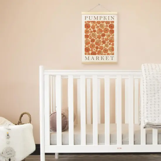 Fall Pumpkin Market Poster Hanger Frame, Autumn Pumpkin Flowers Hanging {3}