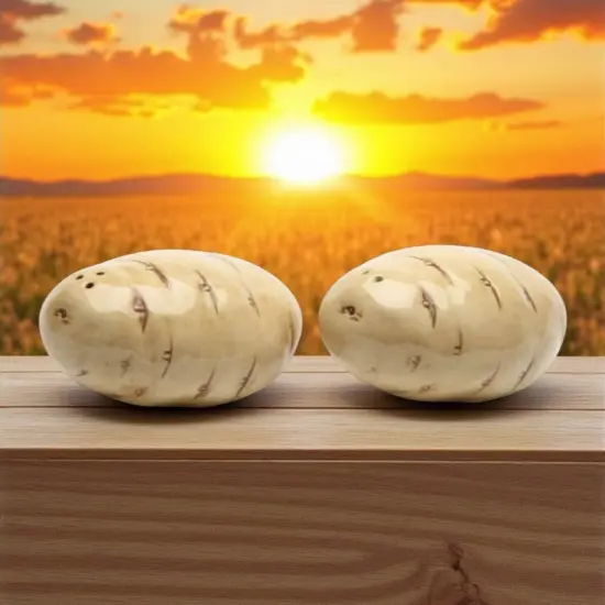 Hand Painted Ceramic Potato Salt & Pepper Shakers, Home D&eacute;cor, Gift for Her, Gift for Mom, Kitchen D&eacute;cor, Farmhouse D&eacute;cor {4}