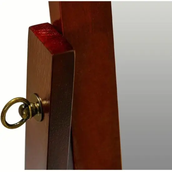 Cherry Wood Freestanding Full-Length Bedroom Mirror with Tilt Function {3}
