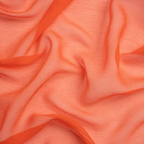 1 Yard Mandarin Sheer Crinkled Silk Chiffon Fabric for Flowing Dresses Scarves 43 inch Width {1}