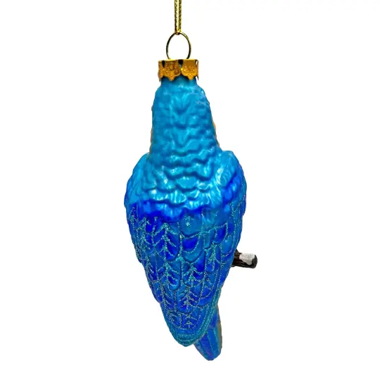 Colorful Parrot Glass Christmas Ornament, Unique Bird Holiday Tree Decor {6}