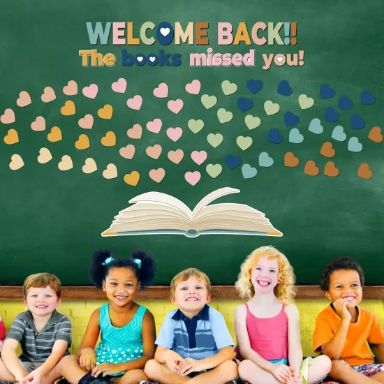 Boho Heart Bulletin Board Decorations Set {4}