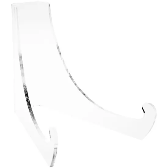Plymor Clear Acrylic Flat Back Display Easel with Extra Deep Support Ledges, 8" H x 7" W x 10" D {2}