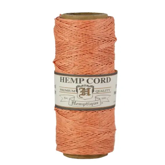 Hemptique 0.5mm #10 Hemp Cord Spools Jewelry Making Macrame Crochet Crafting Gift Wrapping Outdoor Gardening Peach {1}