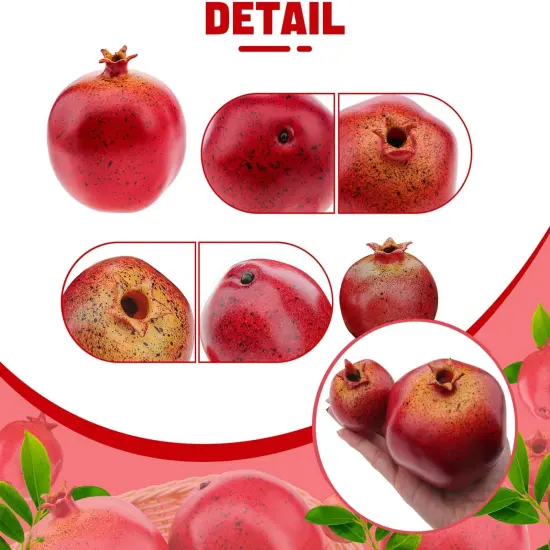 12PCS - Simulation Lifelike Fake Pomegranates Decoration Realistic {4}