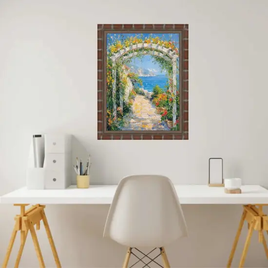 Boho Dark Brown Bamboo Picture Frame 15x15 frame {4}