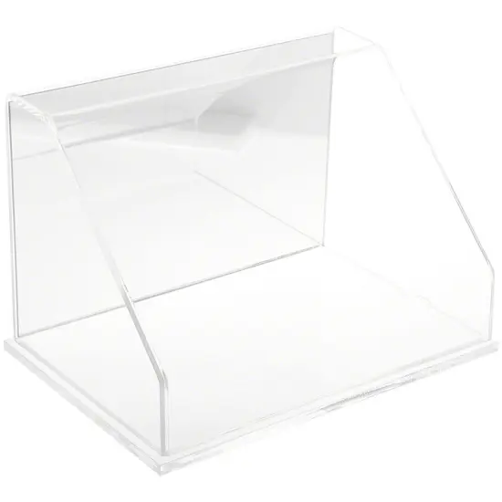 Plymor Clear Acrylic Slanted Front Display Case, 12" W x 8" D x 8" H Clear (Mirrored) {1}