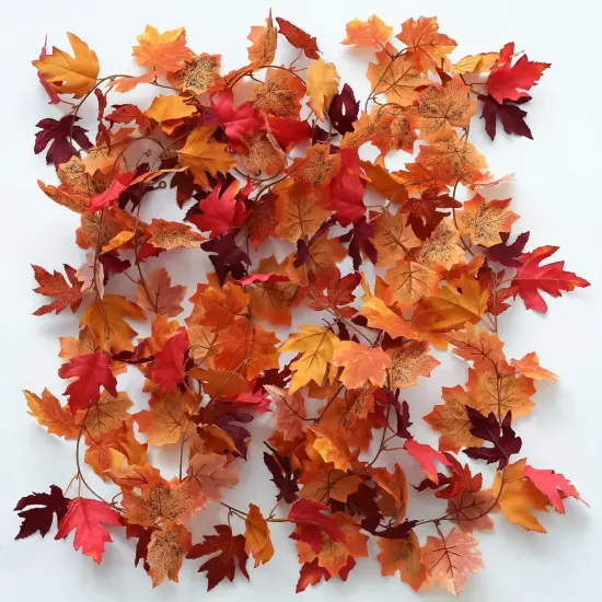 3 Strands Artificial Fall Maples Leaf Garland {1}